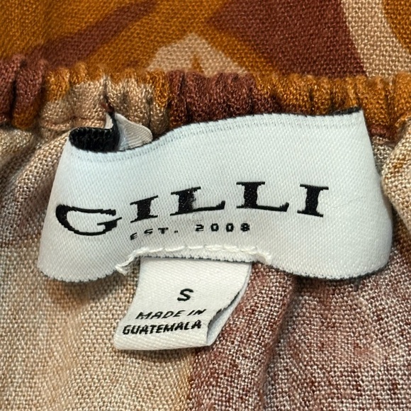 Gilli Brown and Cream Floral Blouse Size Small - Picture 5 of 10